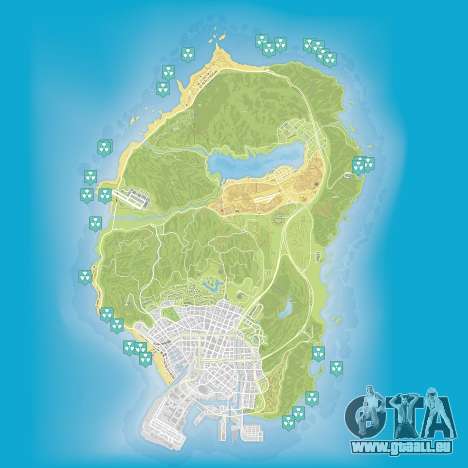 Carte de déchets nucléaires dans Grand Theft Auto 5