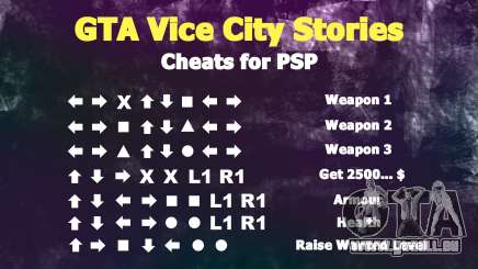 GTA VC pour cheats PSP