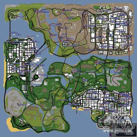 GTA San Andreas Geheimkarte