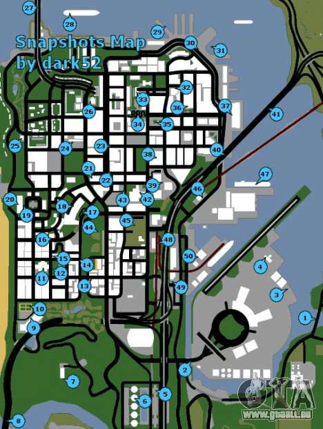 Snapshots-Karte für GTA San Andreas