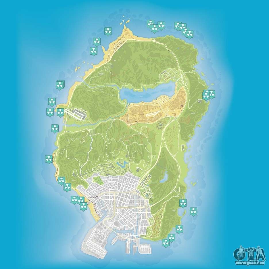 GTA 5 carte de déchets nucléaires