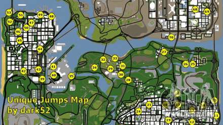 Einzigartige Sprünge map in GTA San Andreas