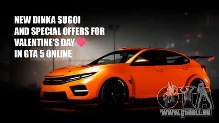 Rabatte zum Valentinstag und neue Dinka Sugoi in GTA 5 Online