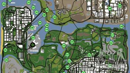 Karte von Austern für GTA San Andreas