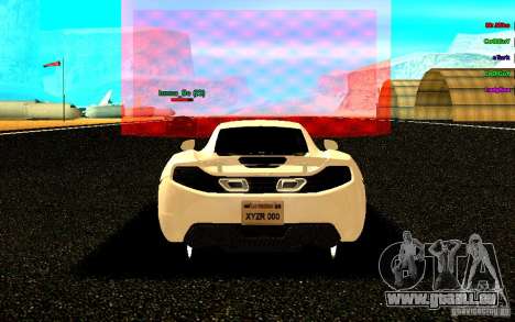 McLaren MP4-12C 2011 pour GTA San Andreas