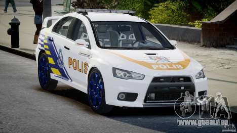 Mitsubishi Evolution X Police Car [ELS] für GTA 4