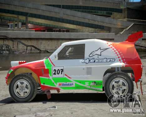 Mitsubishi Pajero Proto Dakar EK86 vinyle 2 pour GTA 4