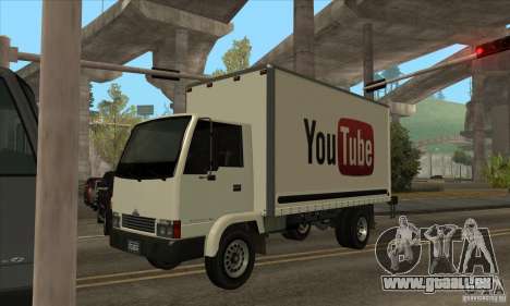 Camion avec logo YouTube pour GTA San Andreas