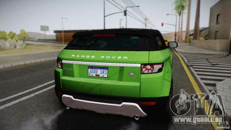 Land Rover Range Rover Evoque v1.0 2012 pour GTA San Andreas