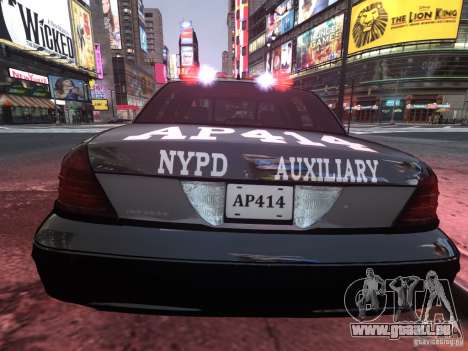 Ford Crown Victoria NYPD Auxiliary pour GTA 4