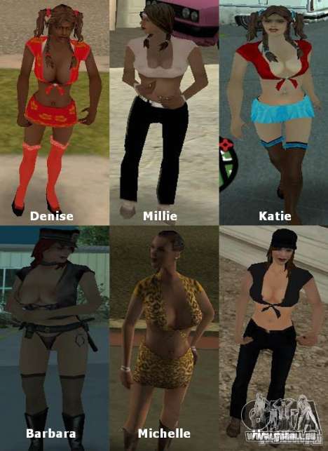 New Girlfriends Mod für GTA San Andreas