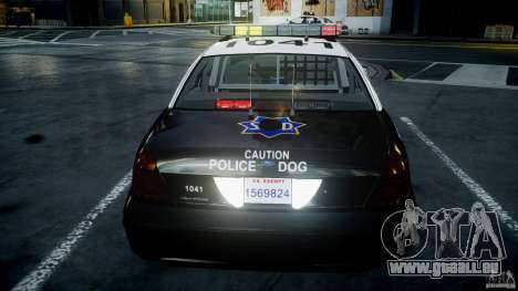 Ford Crown Victoria SFPD K9 Unit [ELS] pour GTA 4