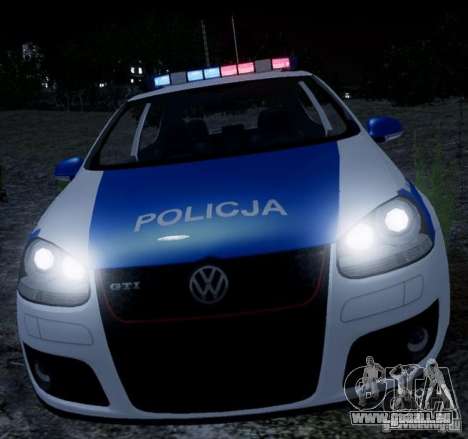 Volkswagen Golf V Polish Police pour GTA 4