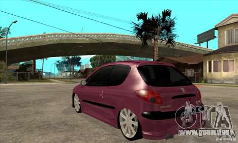 Peugeot 206 Suspen AR pour GTA San Andreas