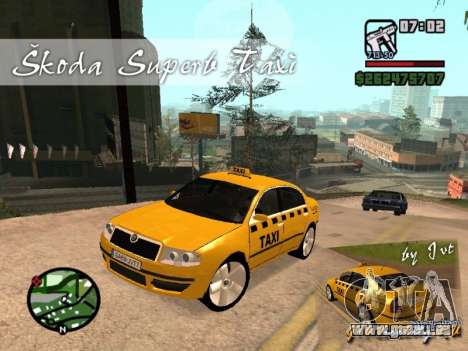 Skoda Superb TAXI cab pour GTA San Andreas