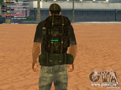 Military backpack für GTA San Andreas