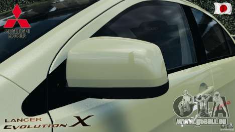 Mitsubishi Lancer Evolution X 2007 pour GTA 4