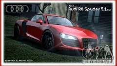 Audi R8 Spyder 2010 v 2.0 pour GTA 4