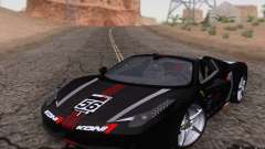Ferrari F458 schwarz für GTA San Andreas