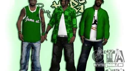 Grove St. skinpack für GTA San Andreas