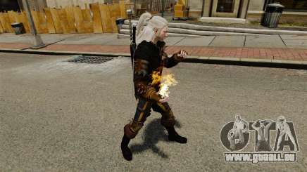 Le feu dans les mains de Geralt pour GTA 4