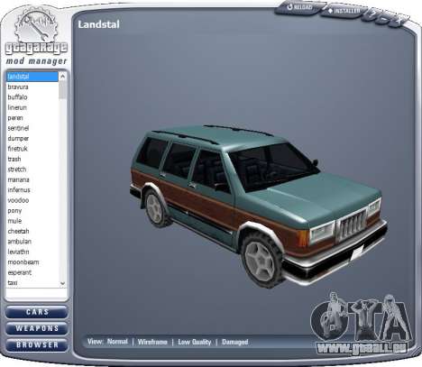 GTA Garage Mod Manager version 1.7 (270805) pour GTA San Andreas