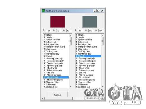 Universal-Editor Farben Maschinen für GTA San Andreas