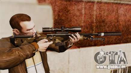 Fusil de sniper AW L115A1 avec un v10 de silencieux pour GTA 4