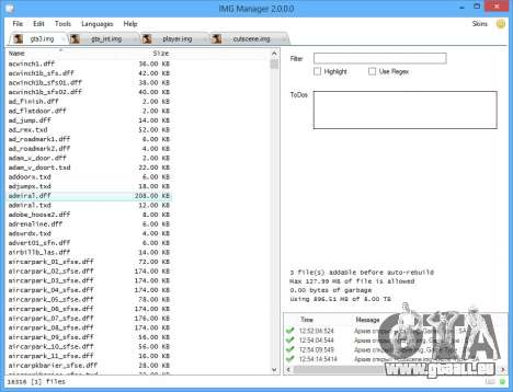 IMG Manager 2.0 pour GTA San Andreas