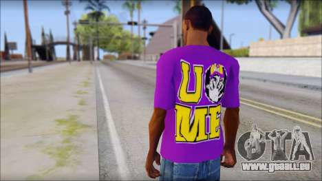 John Cena Purple T-Shirt für GTA San Andreas