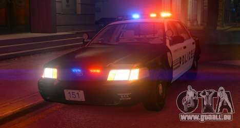 Ford Crown Victoria LCPD [ELS] No Pushbar pour GTA 4