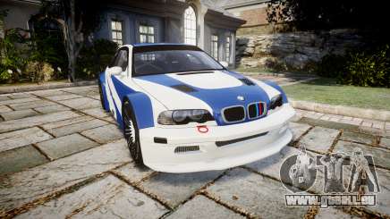 BMW M3 E46 GTR Most Wanted plate NFS Pro Street pour GTA 4