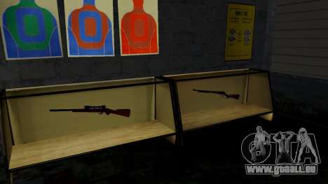 Les modèles 3D des armes dans l'Ammu-nation pour GTA San Andreas