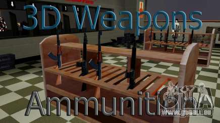 3D-Modelle von Waffen im Ammu-nation für GTA San Andreas