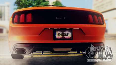 Ford Mustang GT 2015 Stock Tunable v1.0 pour GTA San Andreas