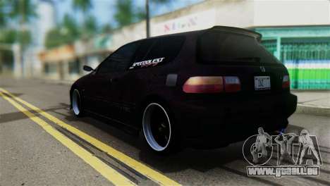 Honda Civic EG6 Kotomi Clannad Itasha pour GTA San Andreas