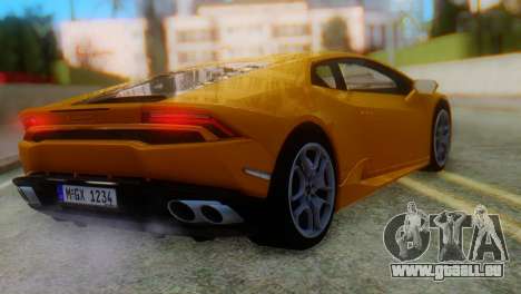 Lamborghini Huracan 2015 Horizon Wheels pour GTA San Andreas