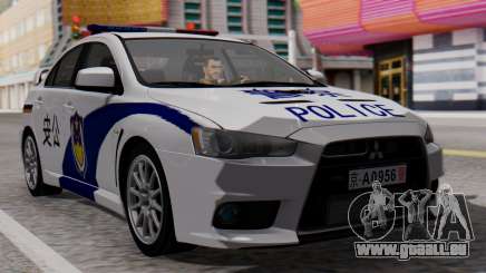 Mitsubishi Lancer Evo X Chinese Police für GTA San Andreas