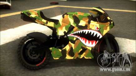 Bati Motorcycle Camo Shark Mouth Edition pour GTA San Andreas