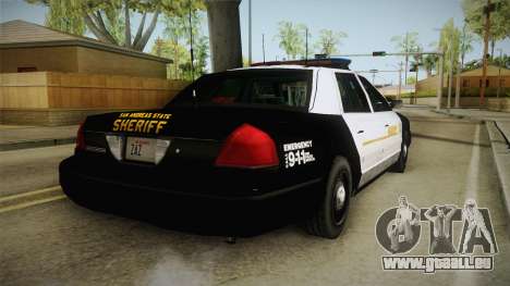Ford Crown Victoria SHERIFF pour GTA San Andreas
