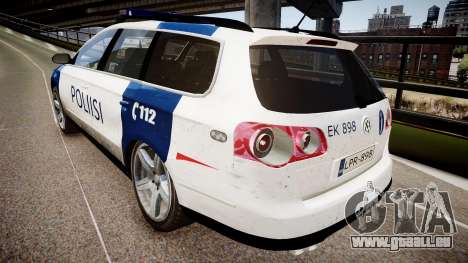 Finnish Police Volkswagen Passat (Poliisi) pour GTA 4
