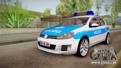 Volkswagen Golf Mk6 Police für GTA San Andreas