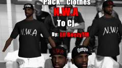 Pack Clothes N.W.A To Cj HD für GTA San Andreas