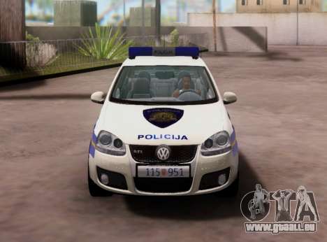 Golf V Kroatischen Polizei Auto für GTA San Andreas