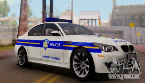 BMW M5 Croatian Police Car pour GTA San Andreas