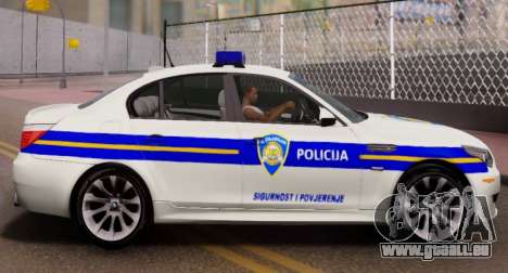 BMW M5 Croatian Police Car pour GTA San Andreas