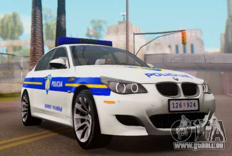 BMW M5 Croatian Police Car pour GTA San Andreas