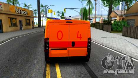 Fiat Ducato D'Urgence pour GTA San Andreas