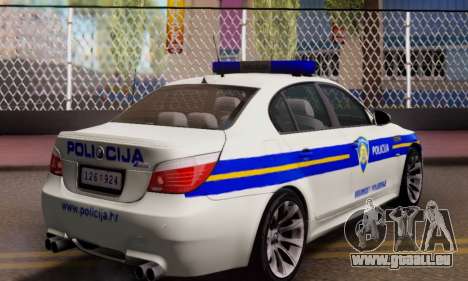 BMW M5 Croatian Police Car pour GTA San Andreas