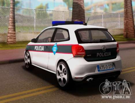 Volkswagen Polo GTI BIH Police Car pour GTA San Andreas